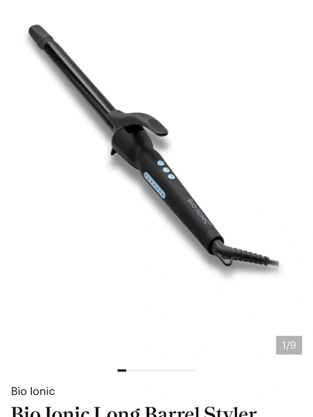 BIO IONIC curling iron .75